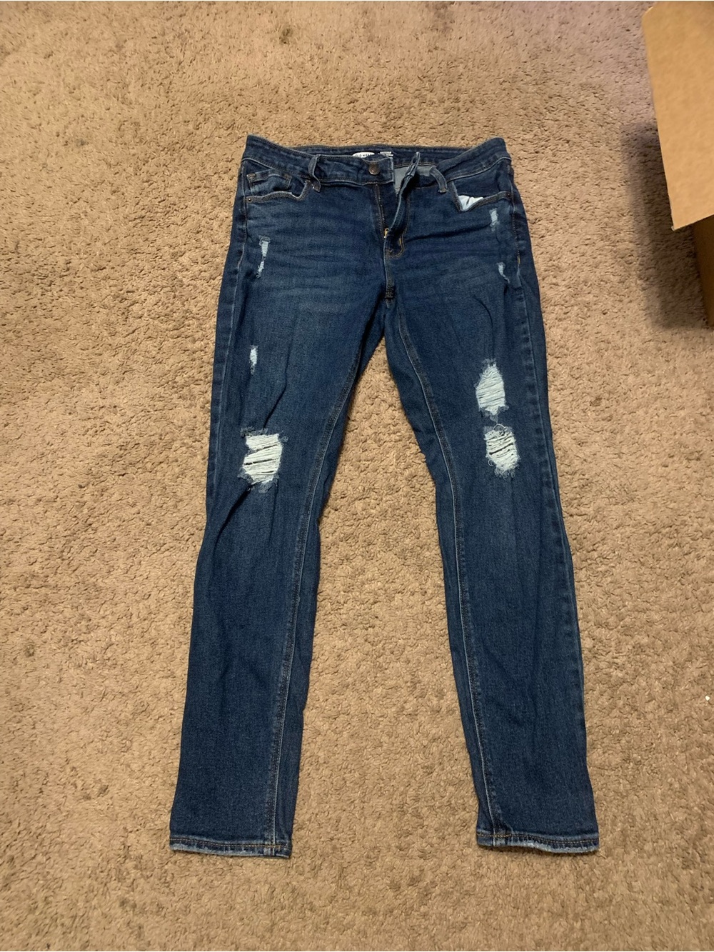 Old Navy Dark Blue Ripped Skinny Jeans